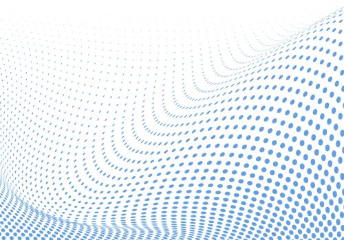 Blue halftone dots design element